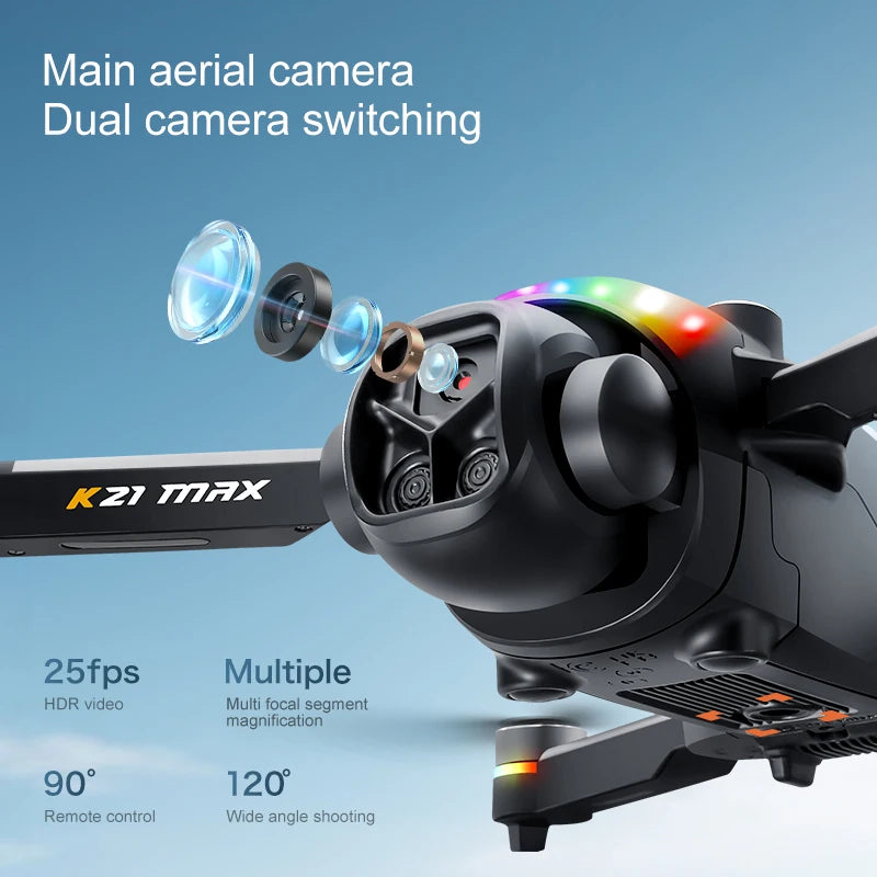 ZNYLRYON Foldable Brushless Drone With Screen Remote