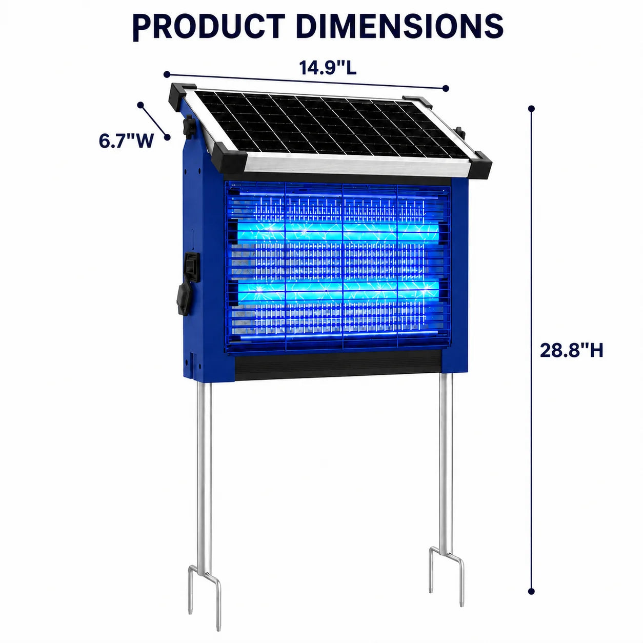 Solar Bug Zapper Outdoor Waterproof Cordless Mosquito Zapper