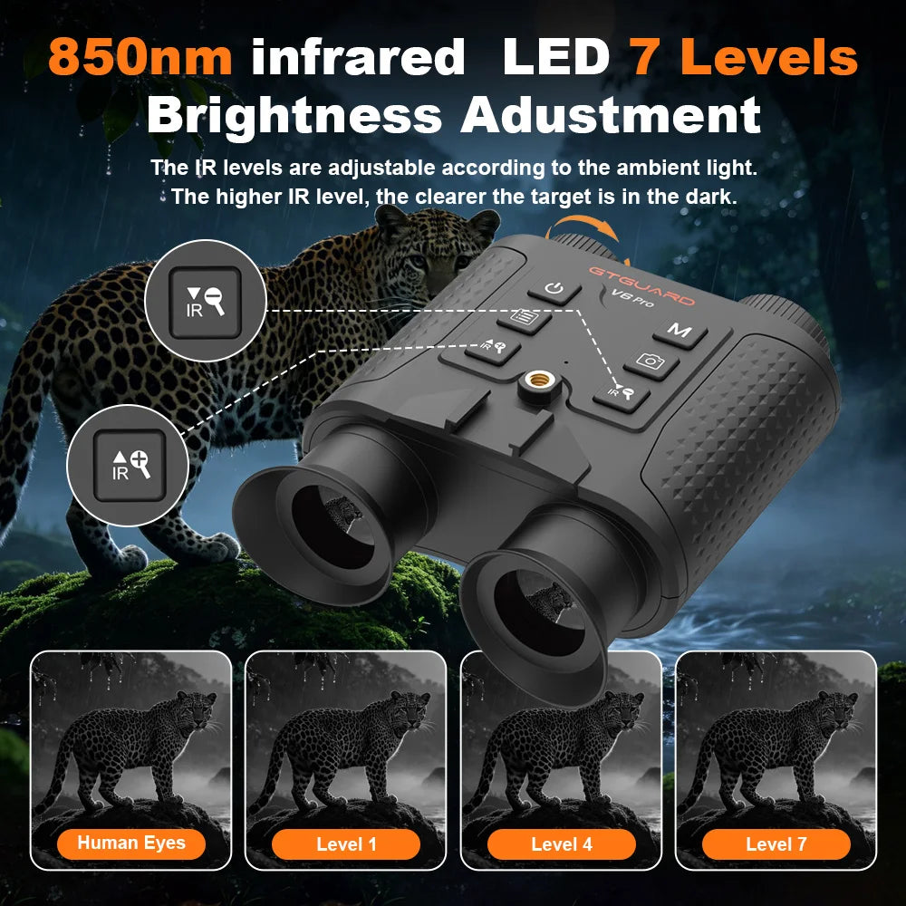 GTMEDIA Night Vision Binoculars V6 Pro 4K 8x Zoom