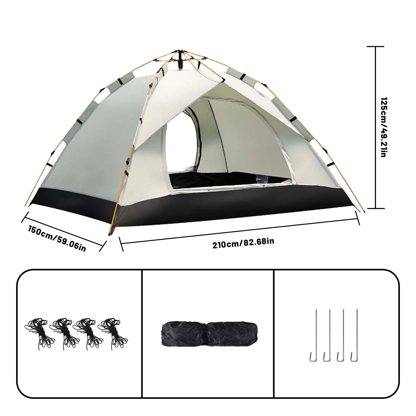 Pakicetus Small Silver Compact Auto Tent Sunshade
