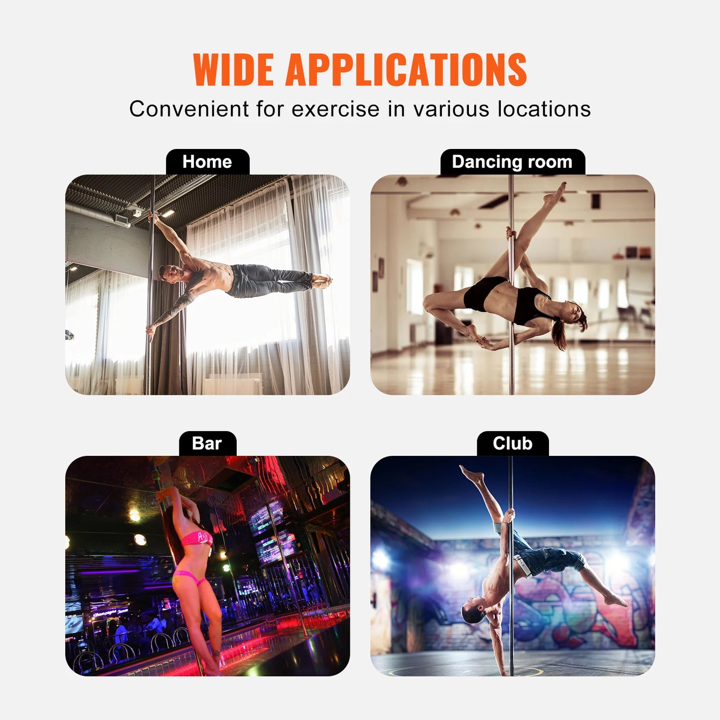 SucceBuy Professional Dancing Pole Kit Stainless Steel