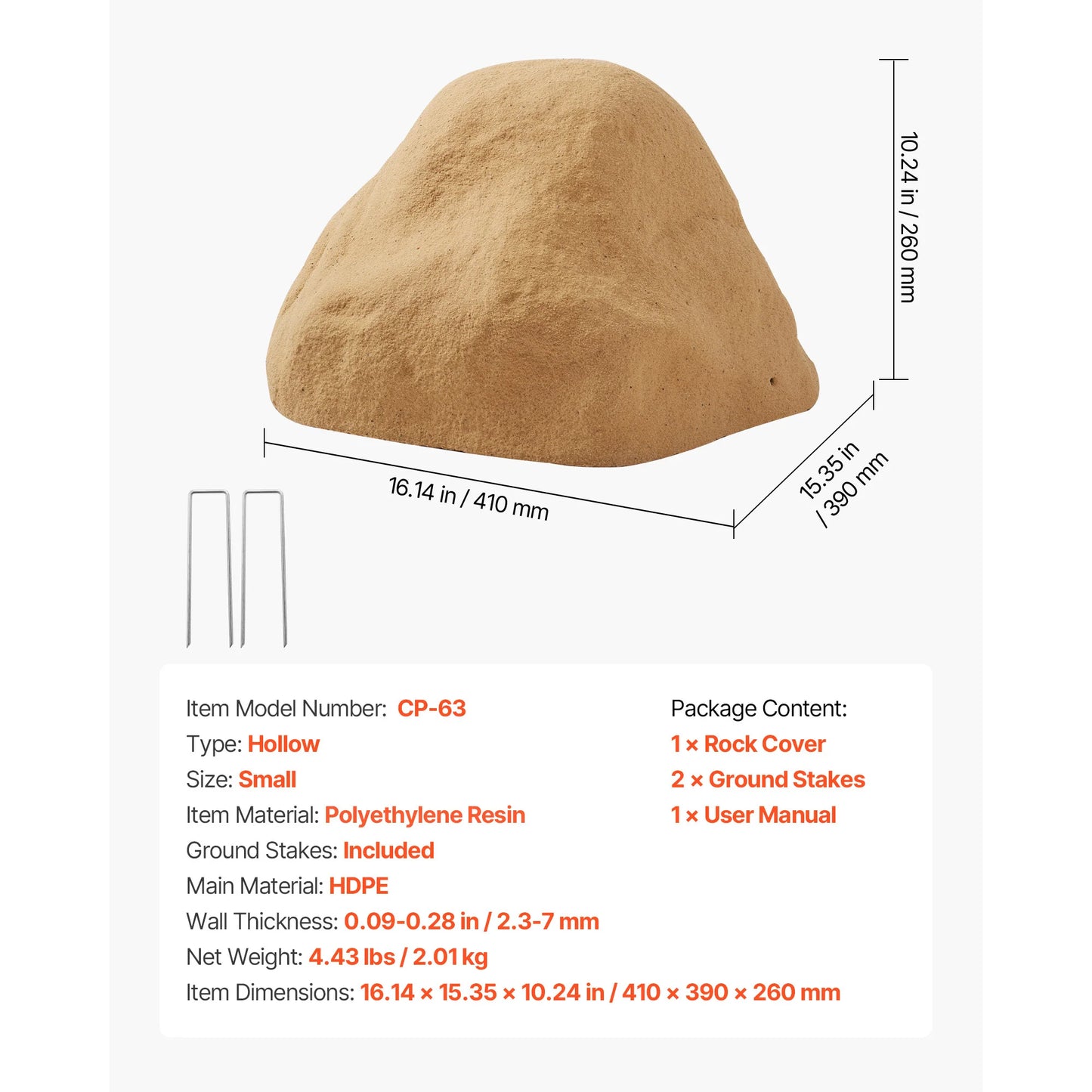 Faux Rock Outdoor Well Pump Cover For Landscaping