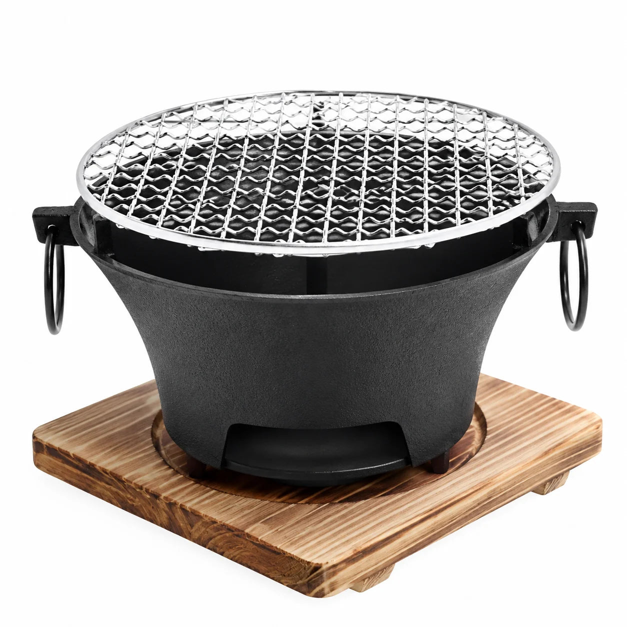 KL1 Portable Charcoal Grill Cast Iron Body Removable Grill