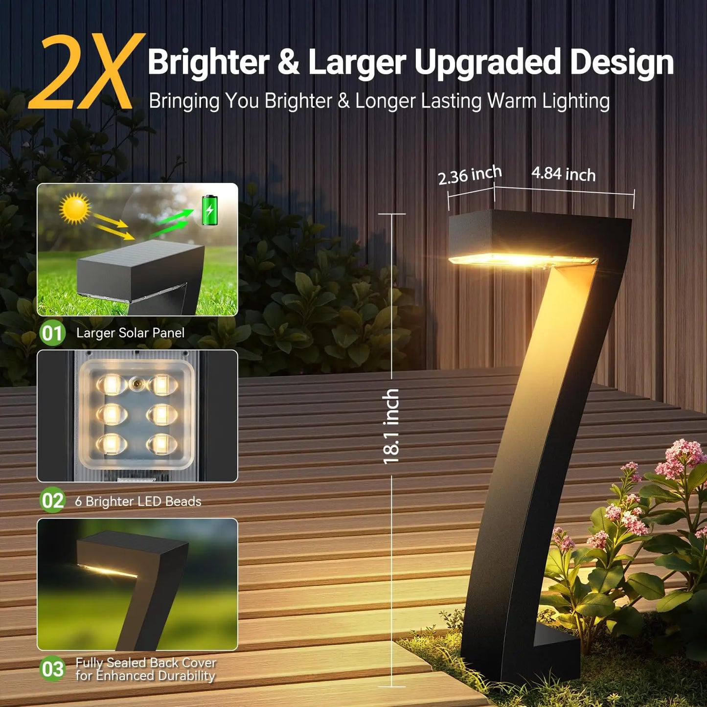 Solar LED Outdoor Pathway Garden Lights