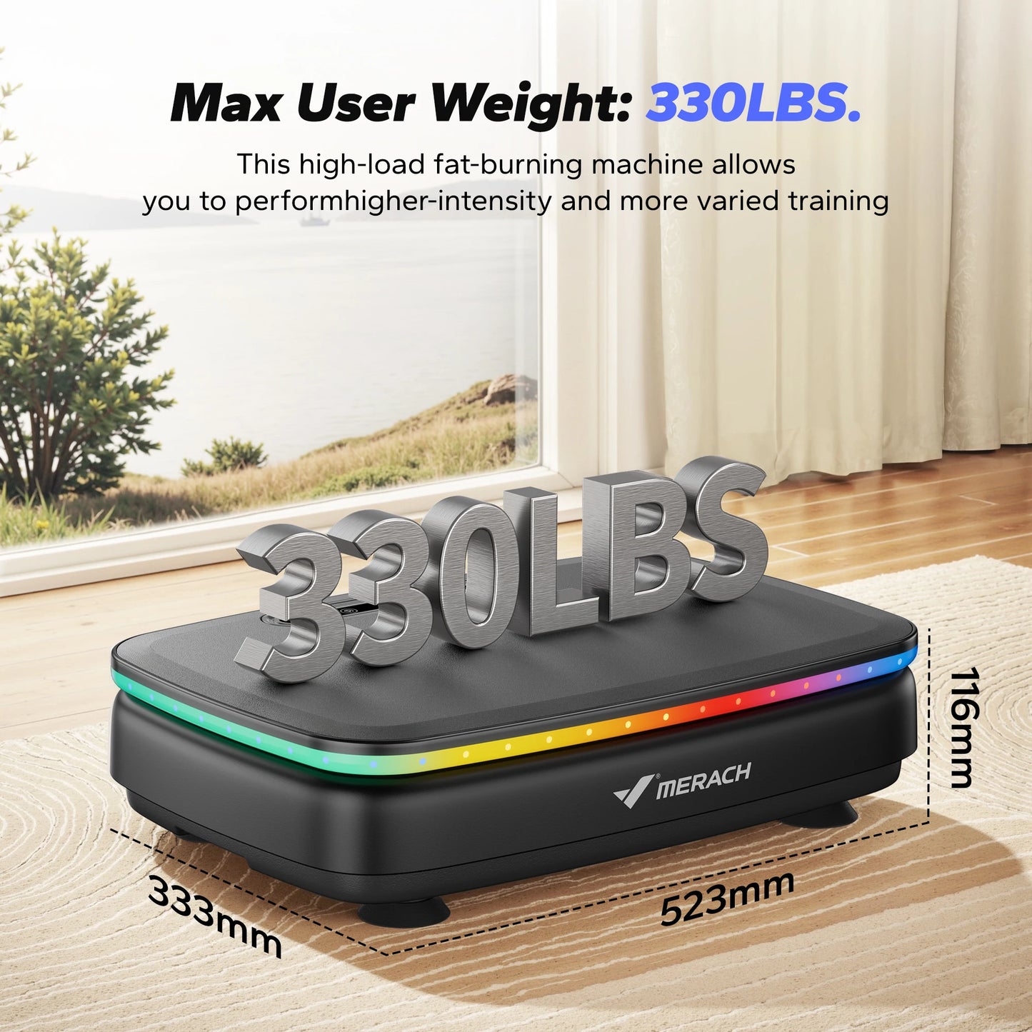 MERACH Vibration Plate Exercise Machine For Body Workout