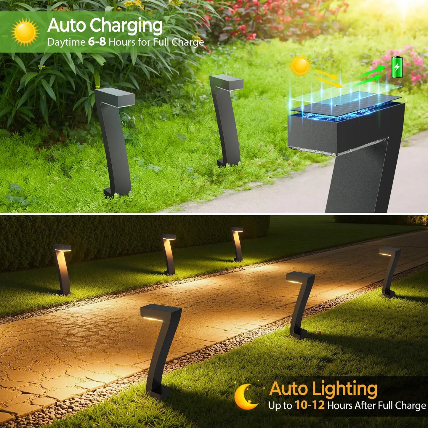 Solar LED Outdoor Pathway Garden Lights
