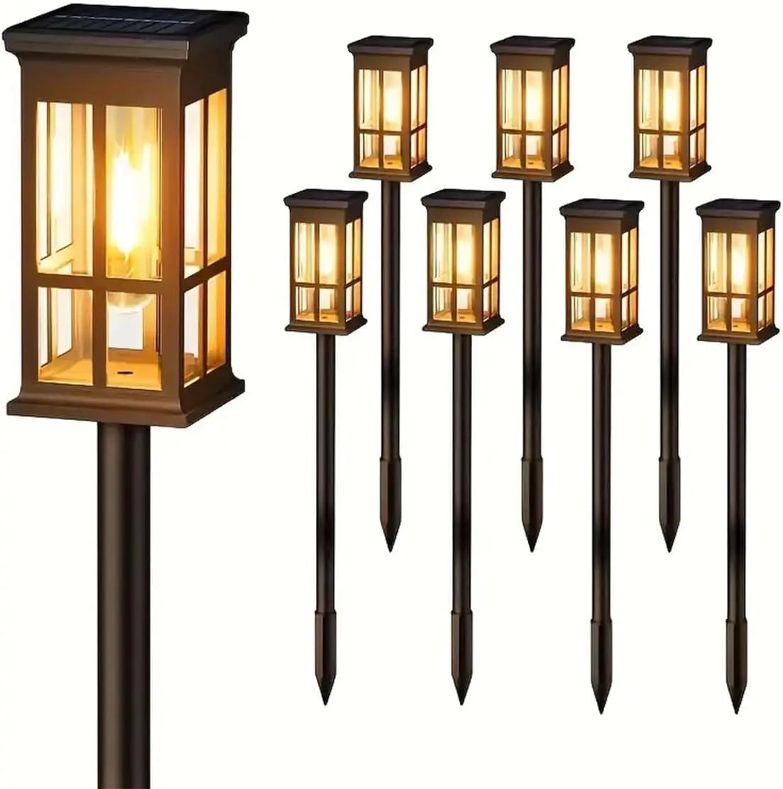 Solar Outdoor Pathway Lights Waterproof LED Garden Decor