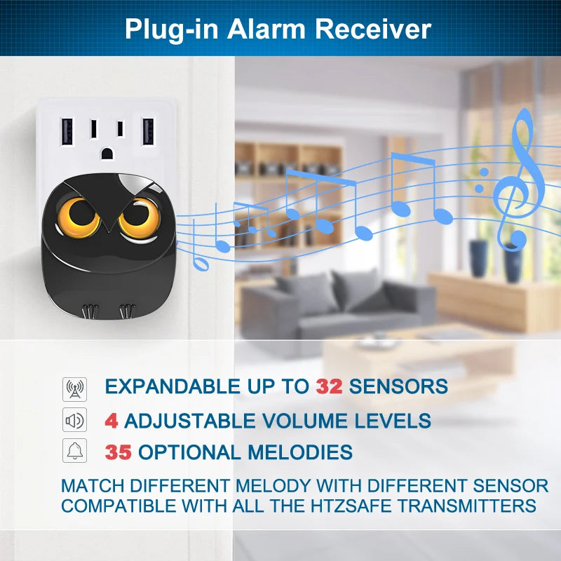 HTZSAFE Wireless Driveway Alarm With PIR Motion Detector