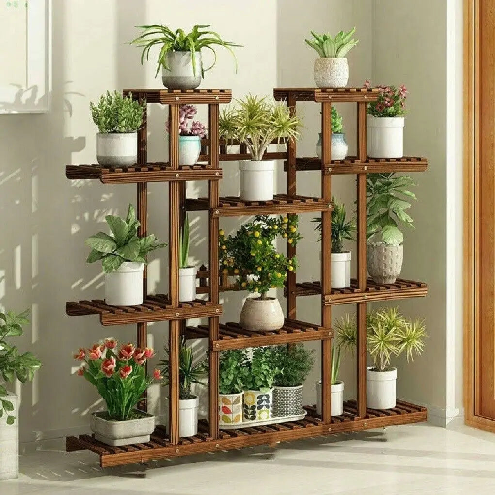 Wisfor Wooden Plant Shelf Multi-Tier Stand