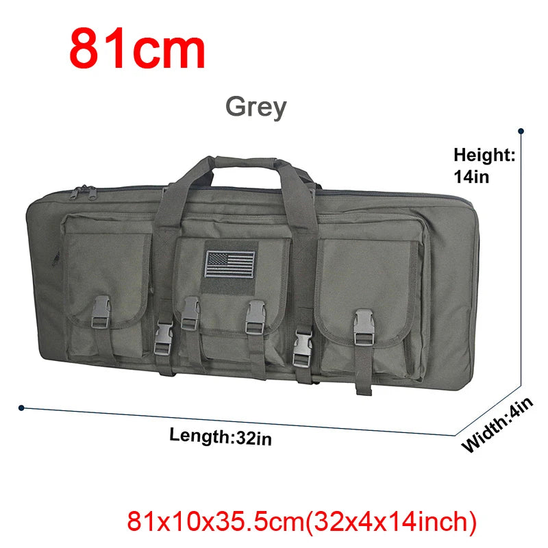 LQARMY Tactical Double Rifle Case With MOLLE Bag
