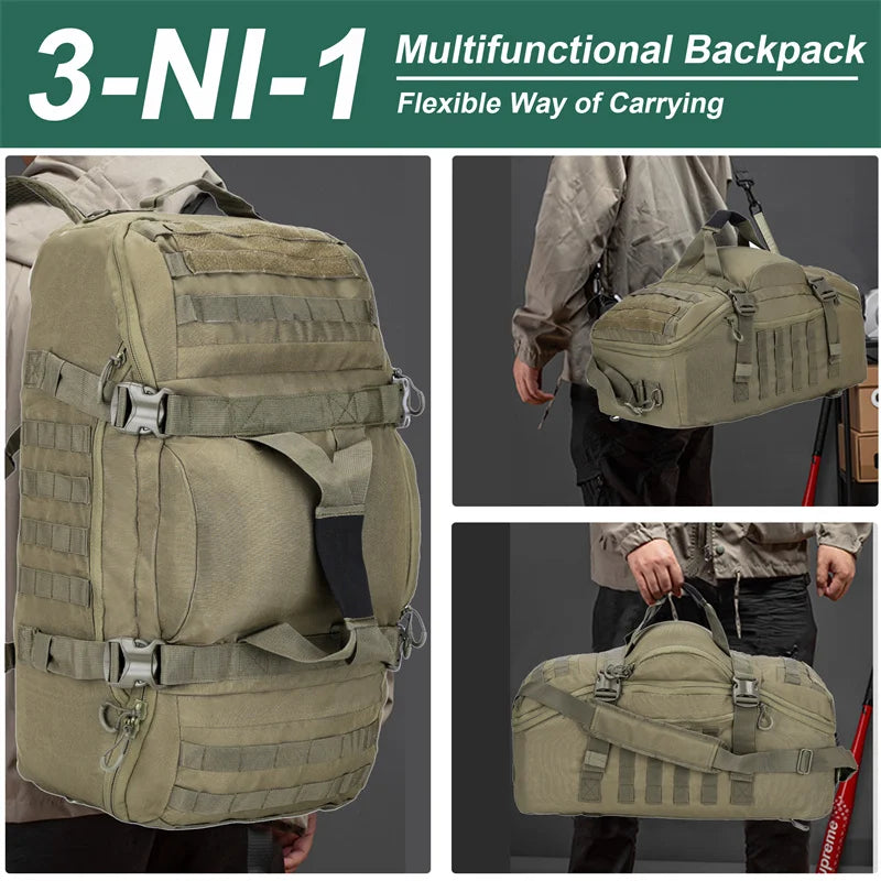 LQARMY Outdoor Tactical Backpack for Hiking and Camping