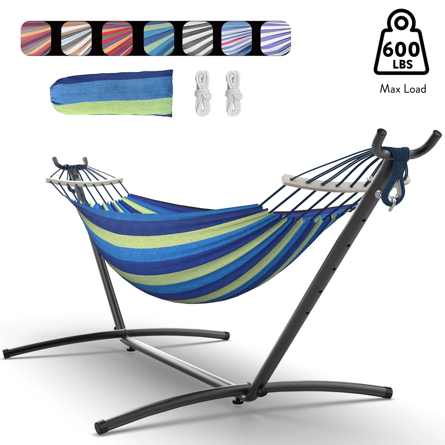 Gyroor 600 Lb Capacity Adjustable Hammock Stand, Outdoor