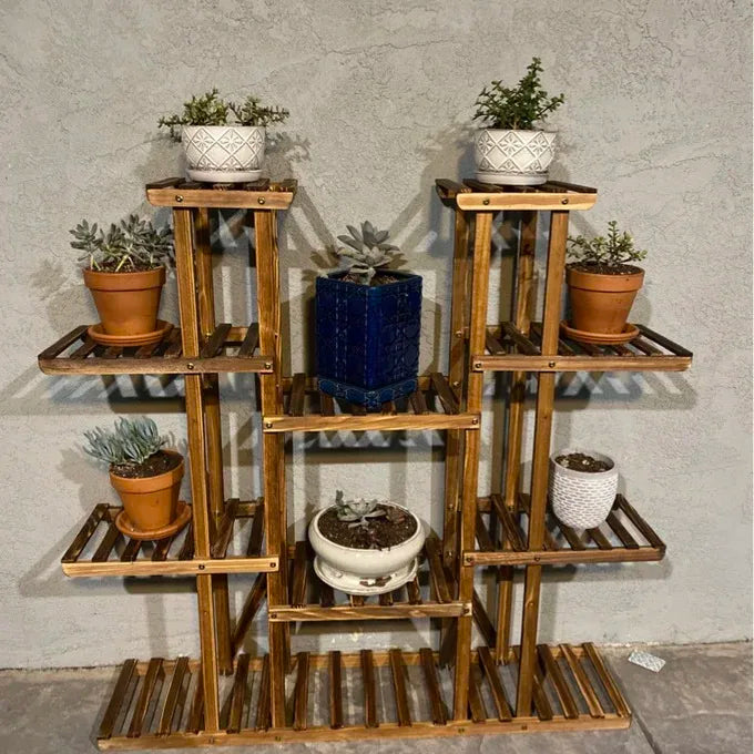 Wisfor Wooden Plant Shelf Multi-Tier Stand