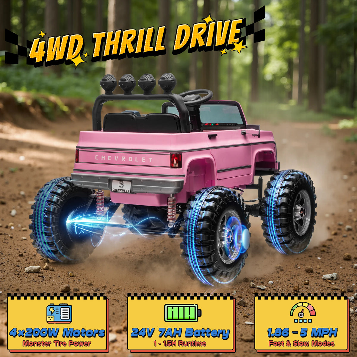 Joyracer Licensed Chevrolet Cheyenne Ride On Car