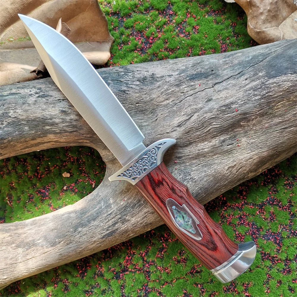 Doom Blade Fixed Wood Handle Camping Knife
