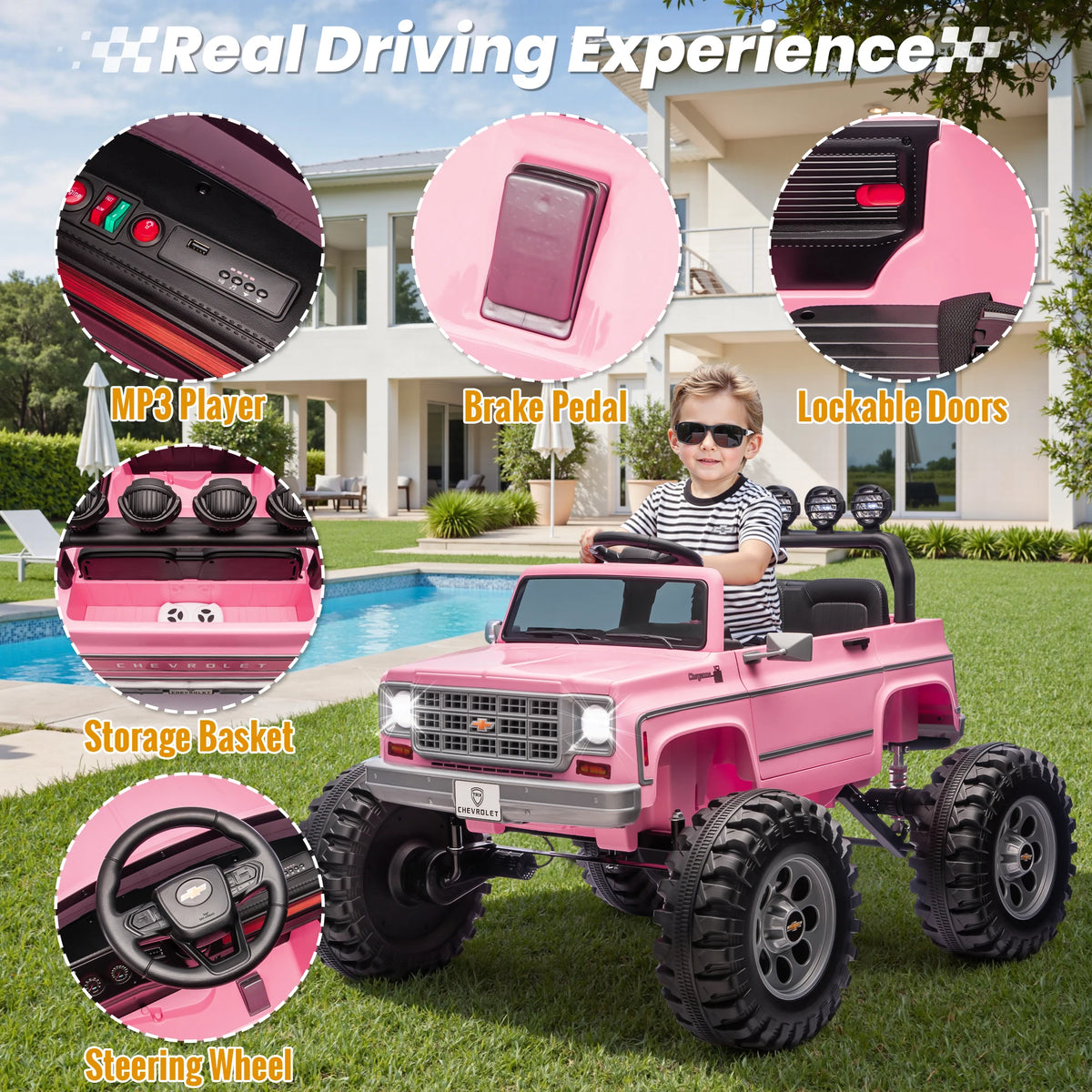 Joyracer Licensed Chevrolet Cheyenne Ride On Car