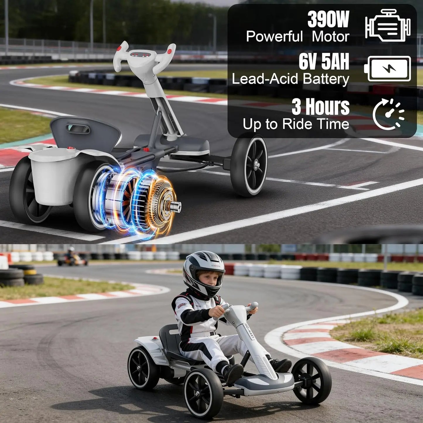 Electric Go Kart With Bluetooth Four Wheels Foldable