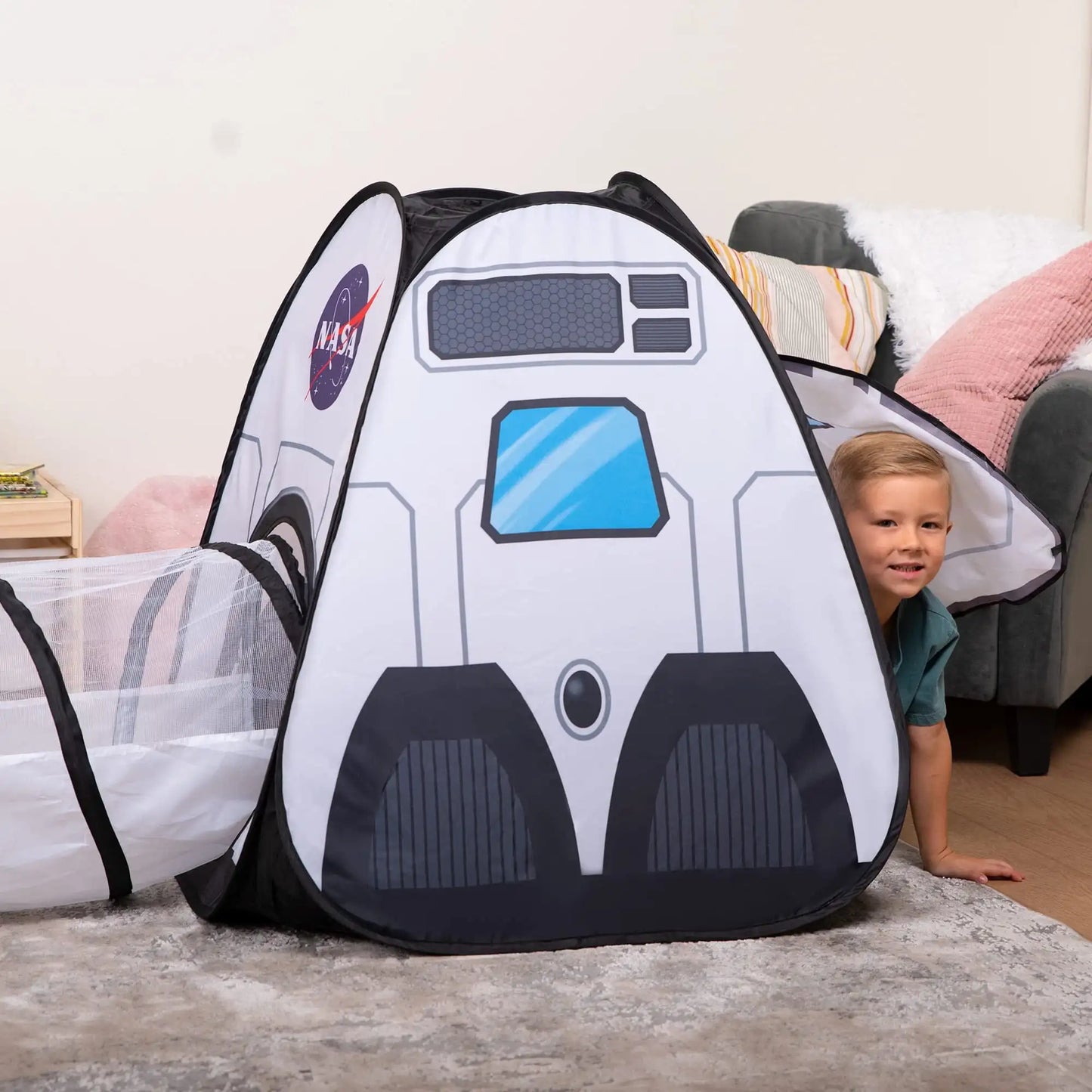 Joyfy Rocket Ship Play Tent Set With Tunnel