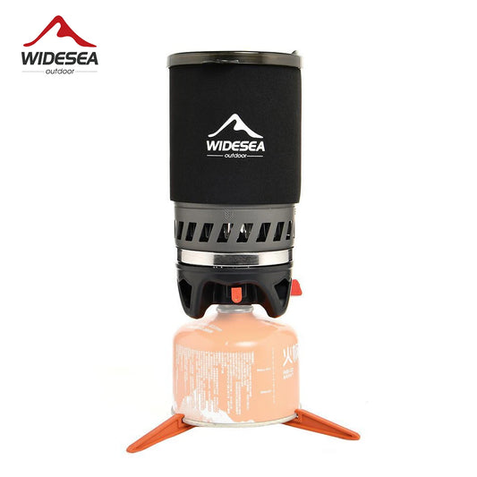 Widesea Camping Cooking System With Heat Exchanger Stove