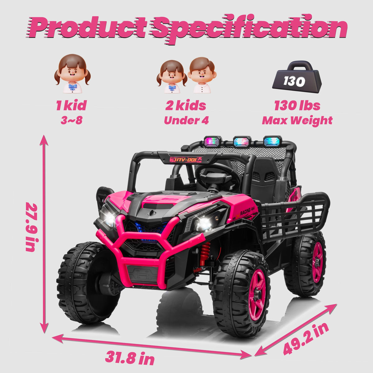 Joyracer 2 Seater Remote Control Off Road Ride On Car