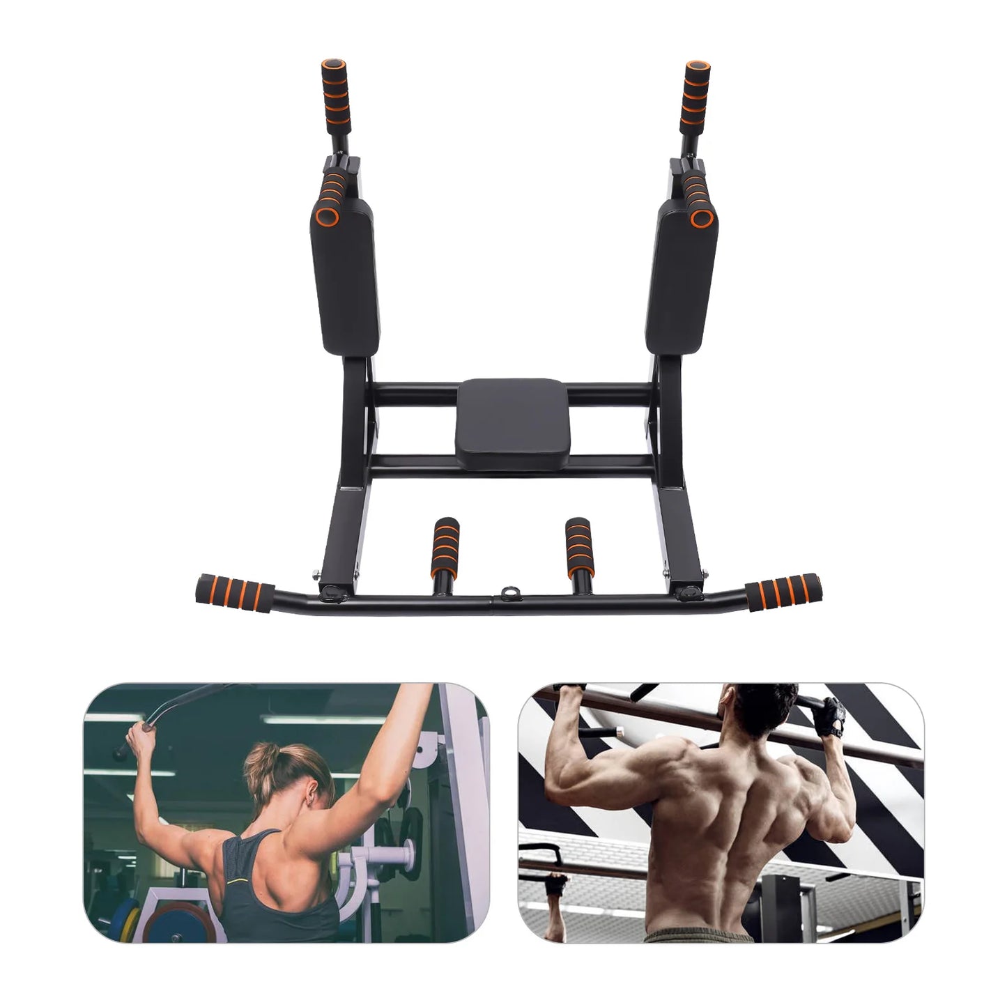 Wall Mounted Pull Up Bar Dip Stand For Home Gym