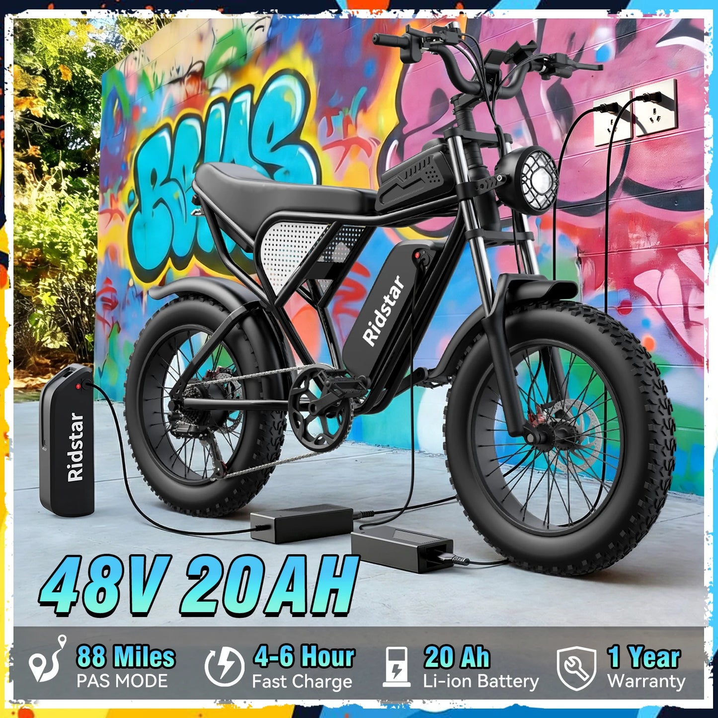 Ridstar Q30 2000W Electric Bike