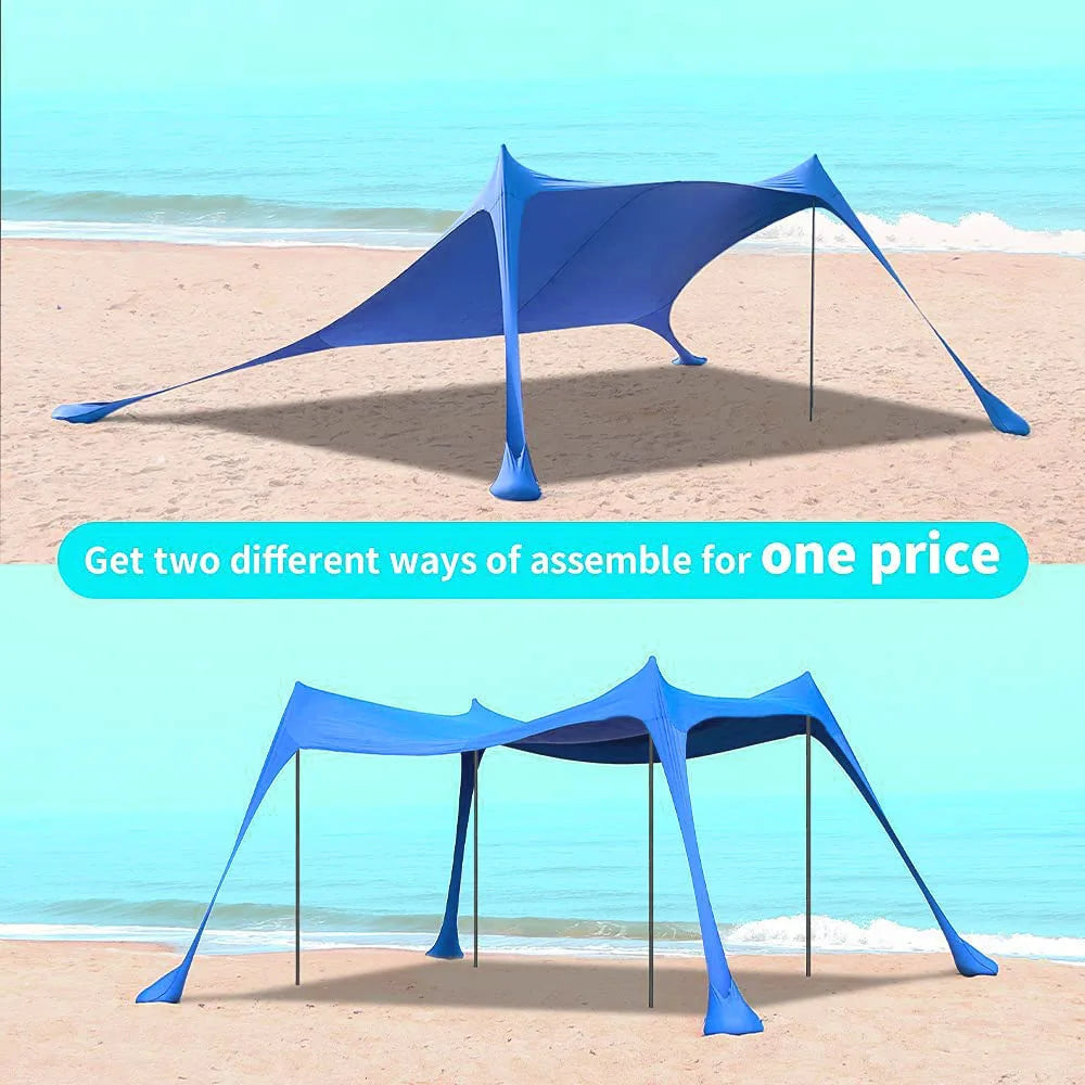 Portable Family Canopy Tent for Outdoor Camping and Beach