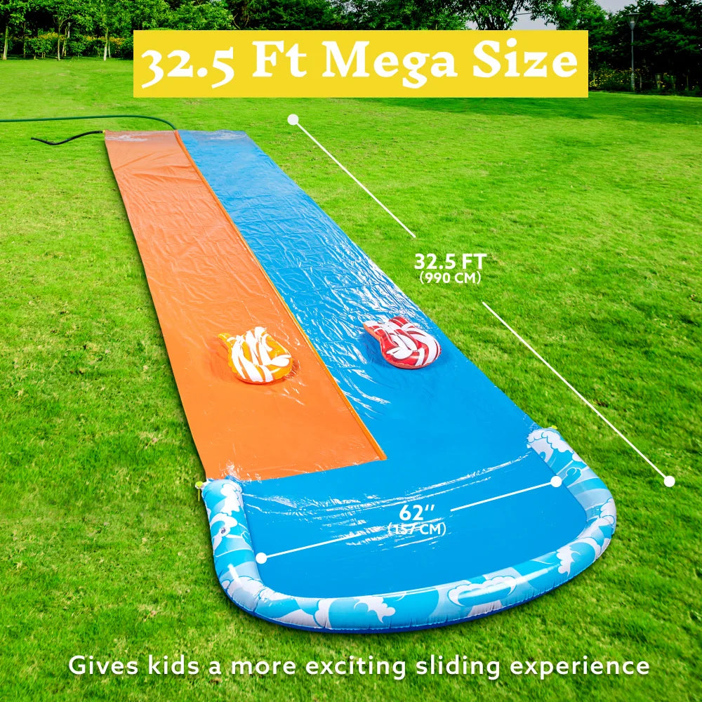 Joyfy Dual Racing Lanes Inflatable Water Slide