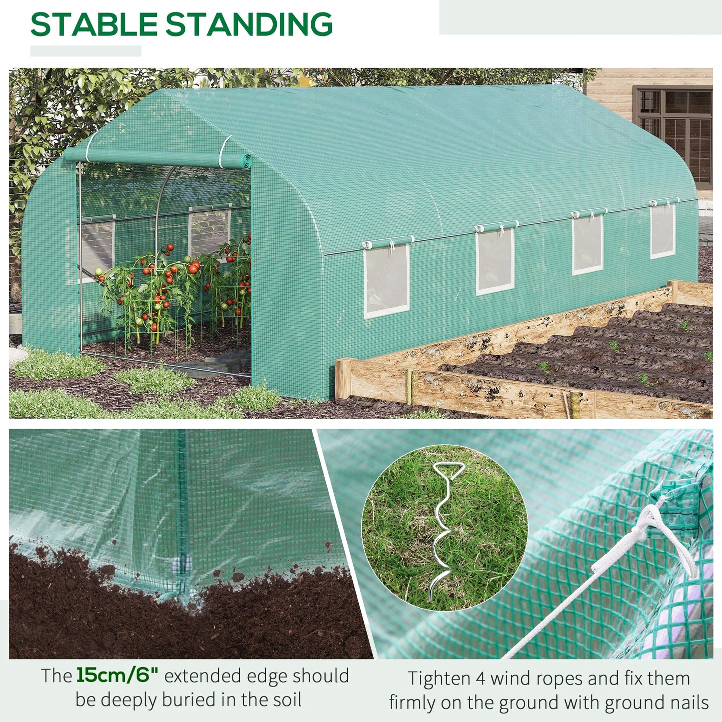 Outsunny Metal Frame Garden Greenhouse