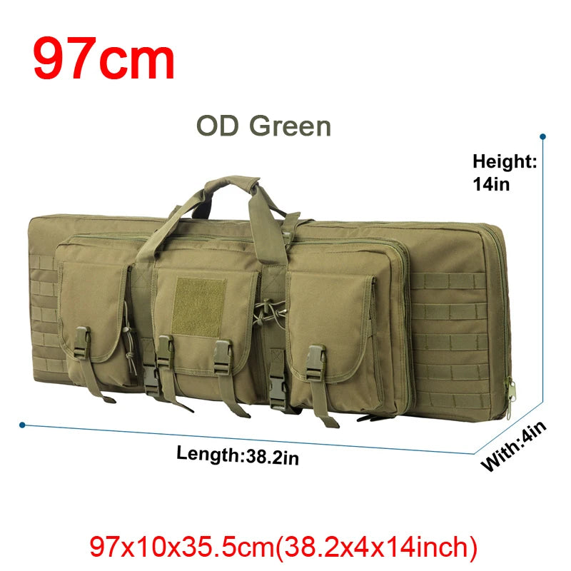 LQARMY Tactical Double Rifle Case With MOLLE Bag