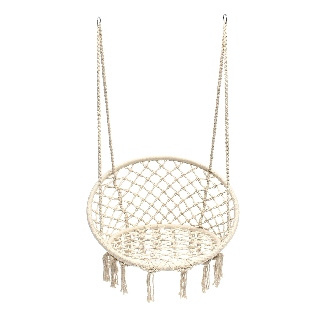 Bohemian Cotton Rope Hammock Swing Chair With Tassels