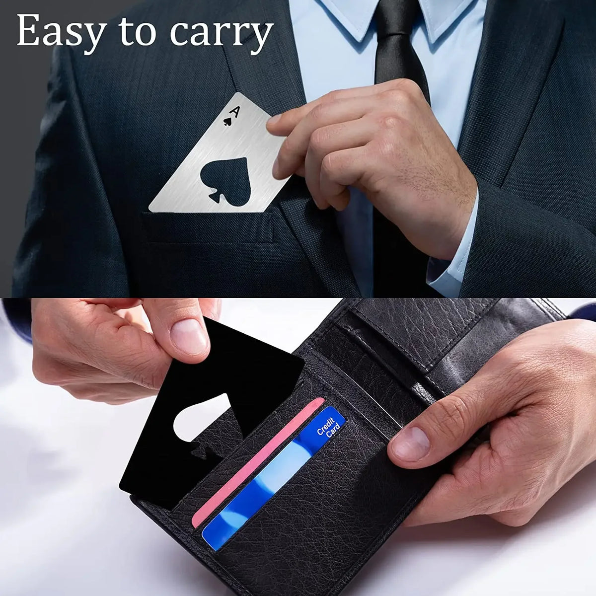 Stainless Steel Credit Card Bottle Can Opener