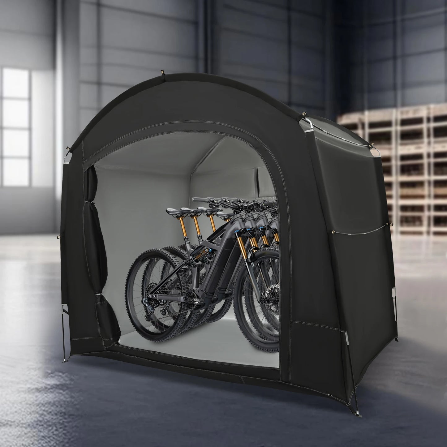 Bike Storage Shed Portable Waterproof Shelter For 1-4 Bikes