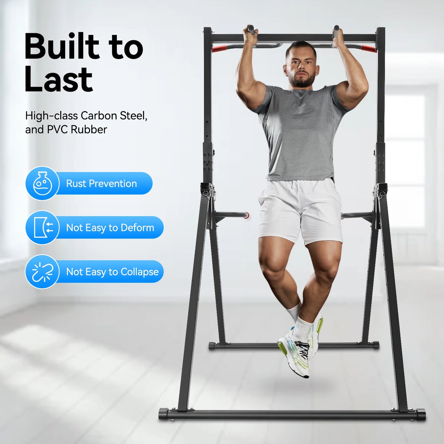 Adjustable Pull Up Bar For Home Gym 200kg Capacity