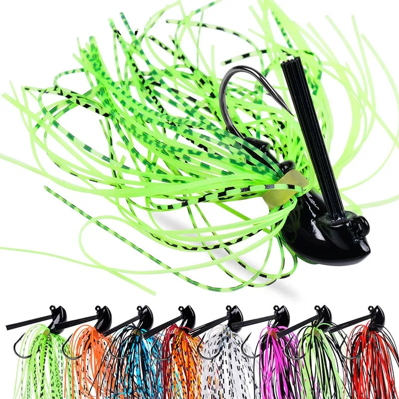Bass Football Jigs Set Weedless Finesse With Silicone Skirts