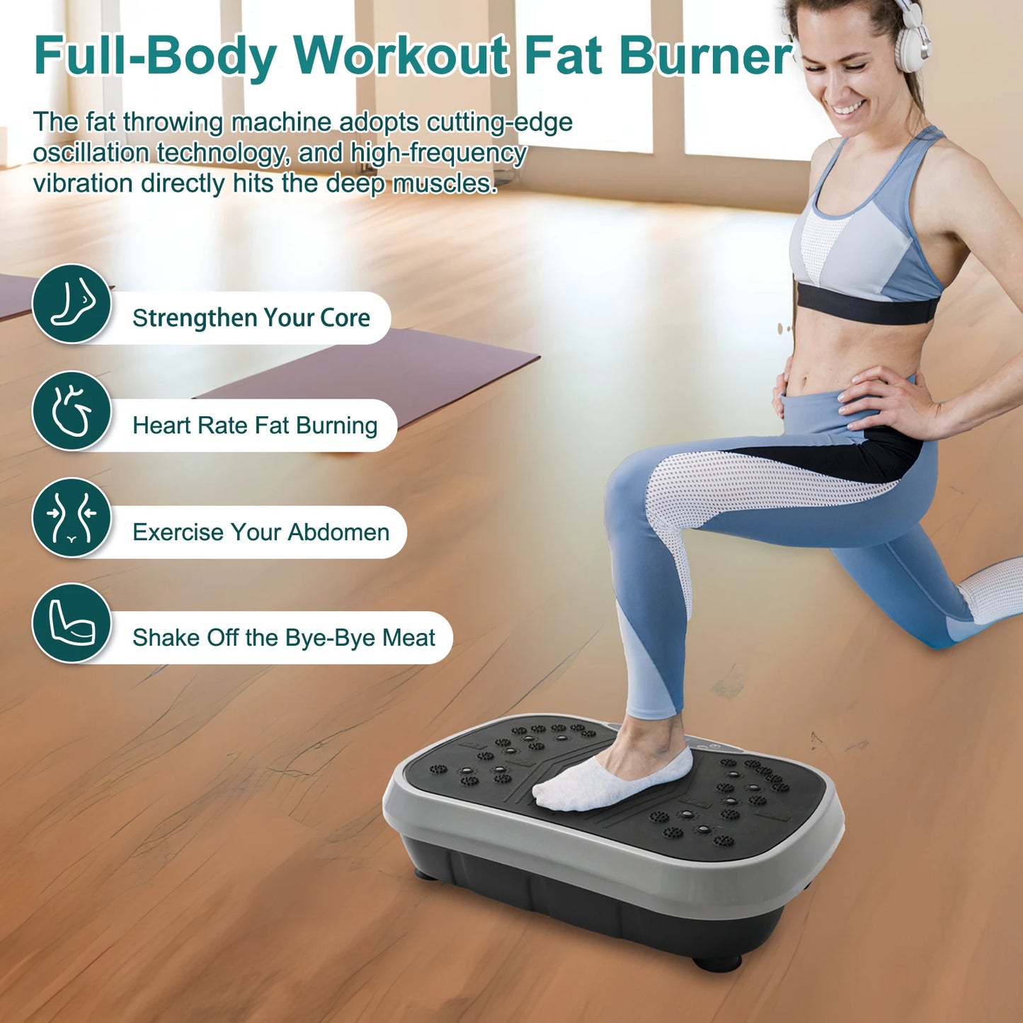Vibration Plate Exercise Machine For Home Fitness