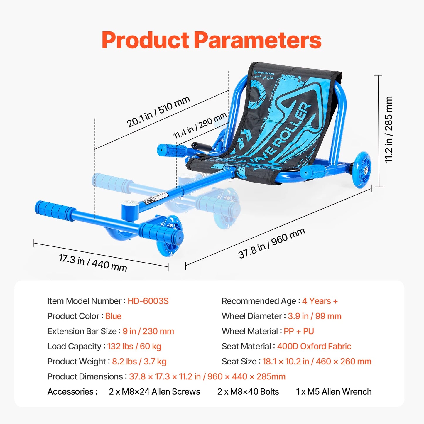 SucceBuy Zig Zag Motion Ride On Scooter Swing