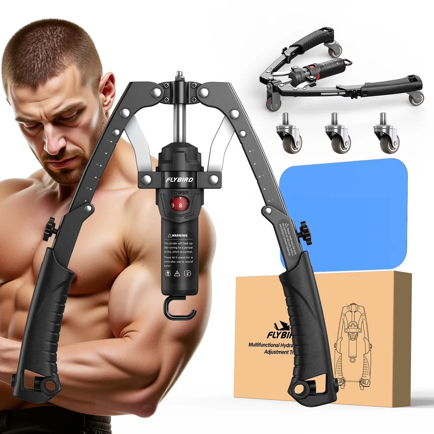 FED Fitness 3 In 1 Arm Trainer With Ab Wheel