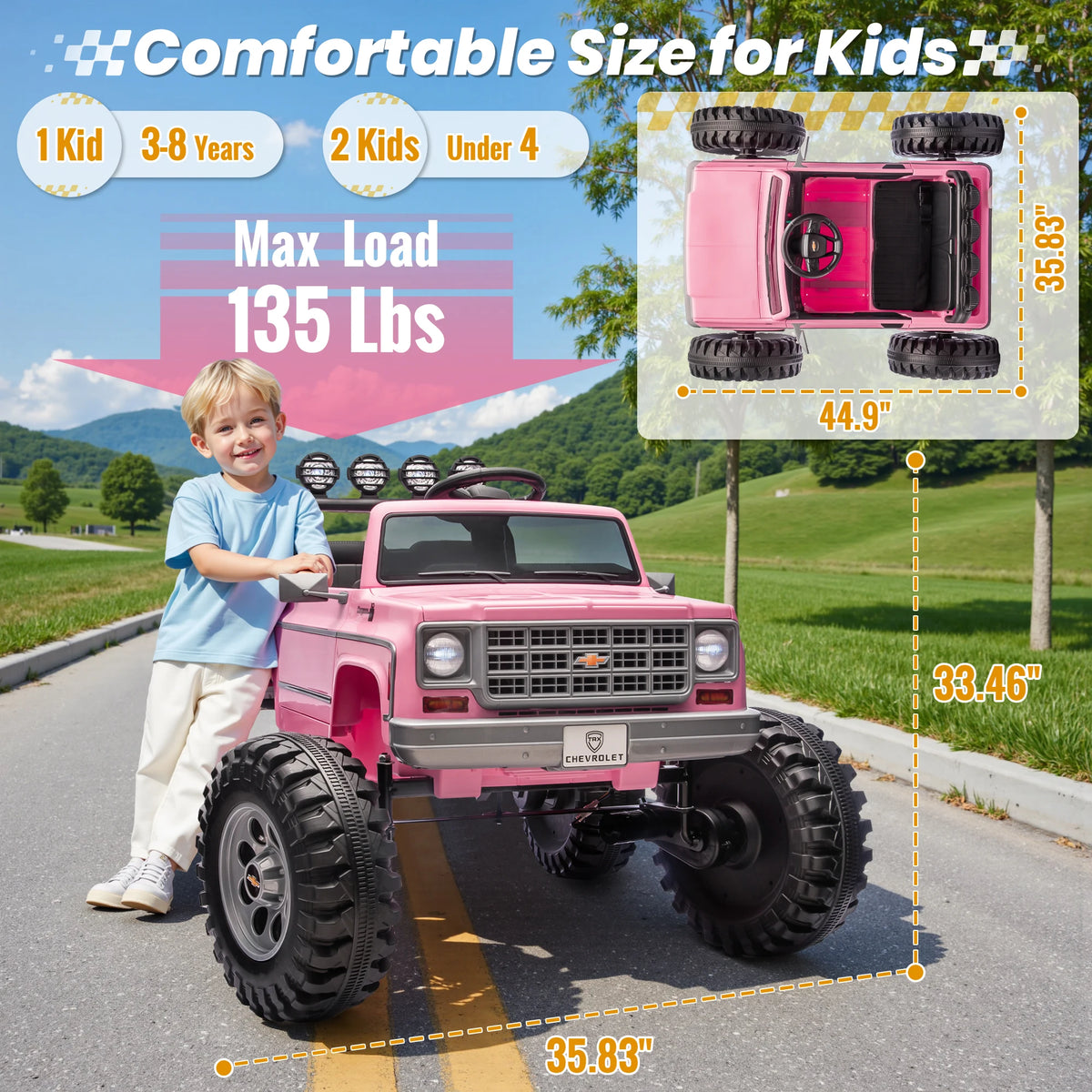Joyracer Licensed Chevrolet Cheyenne Ride On Car