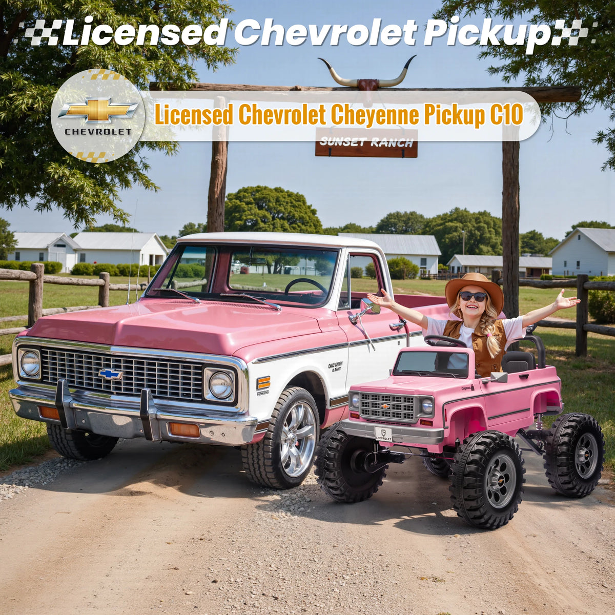Joyracer Licensed Chevrolet Cheyenne Ride On Car