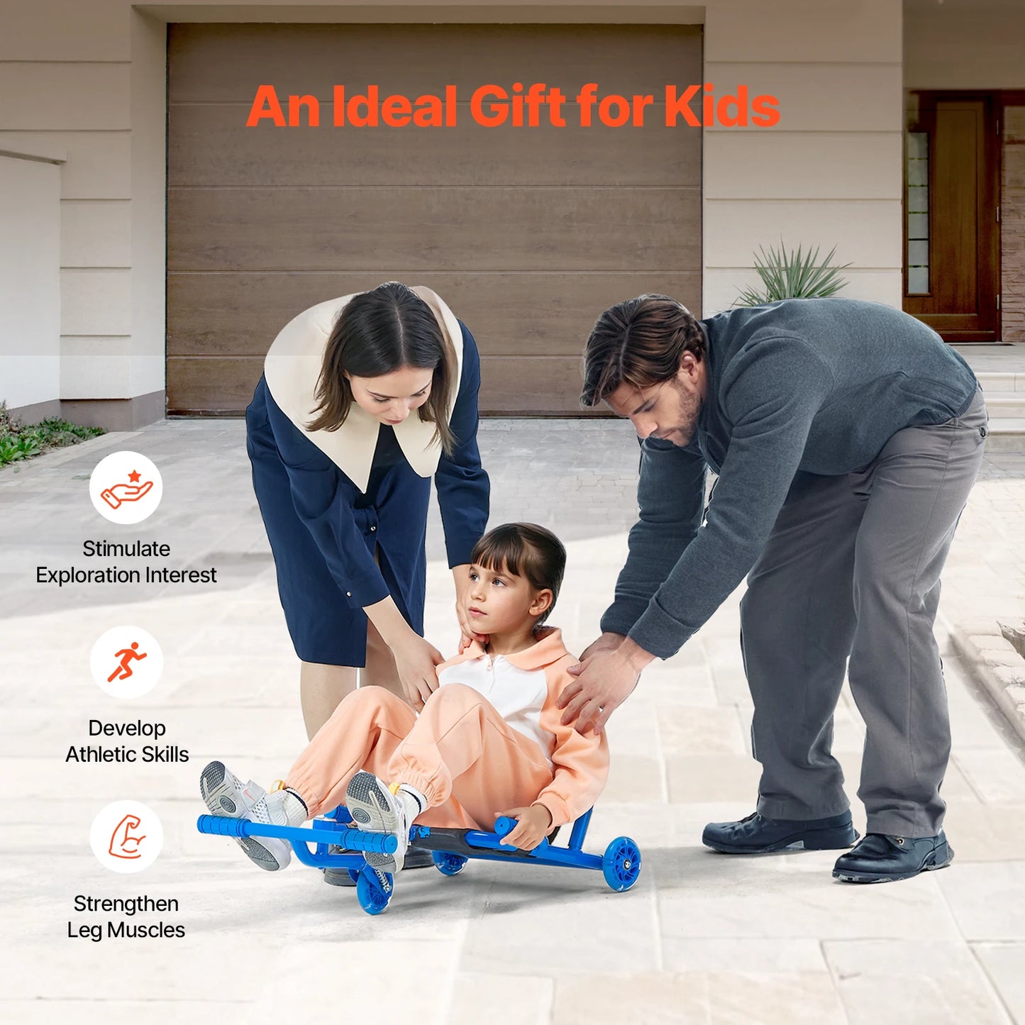 SucceBuy Zig Zag Motion Ride On Scooter Swing