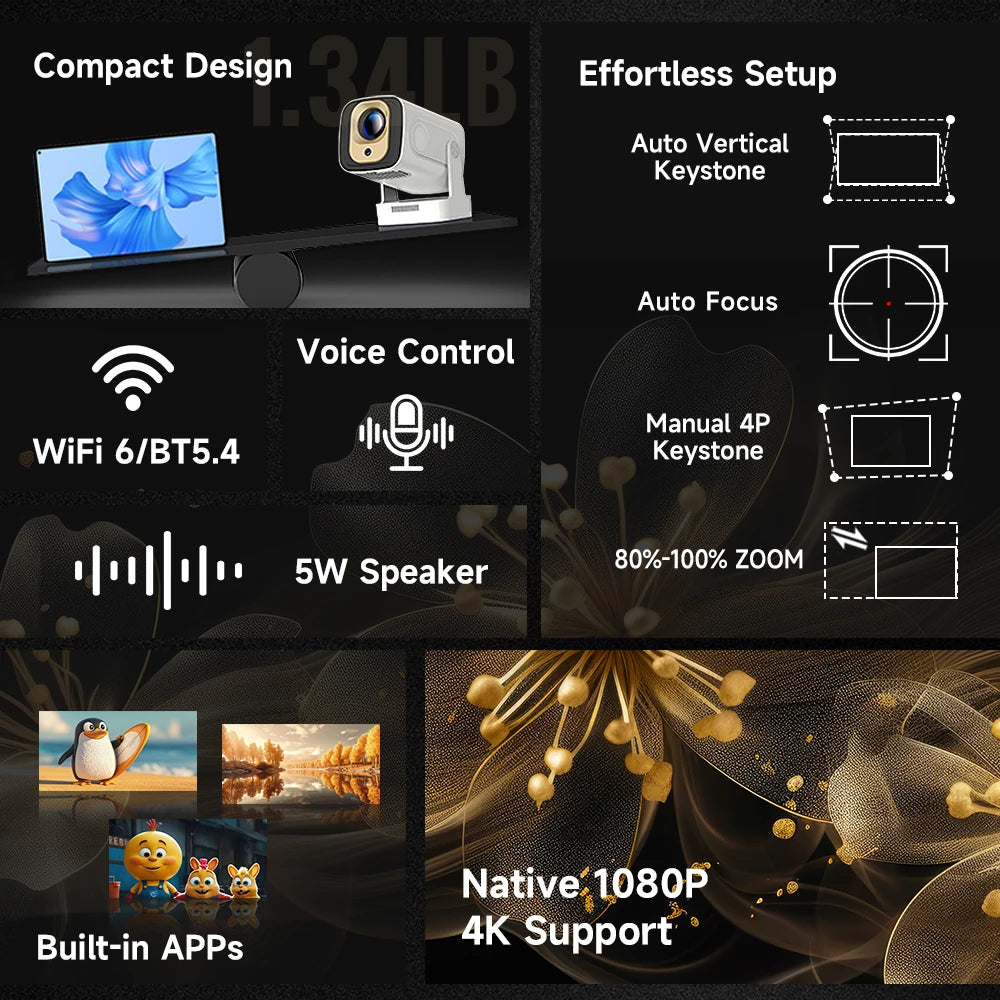 Magcubic HY310 Auto Focus Outdoor Projector 1080P Android