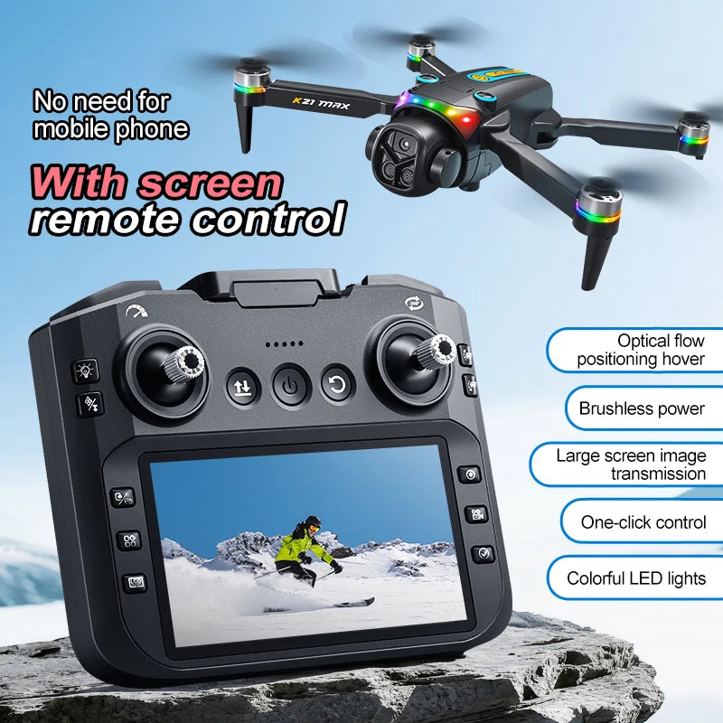 ZNYLRYON Foldable Brushless Drone With Screen Remote
