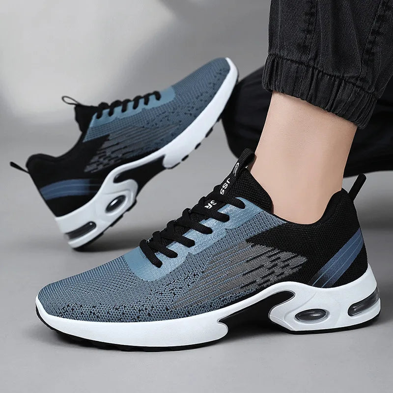 Men's Breathable Mesh Running Shoes With Air Cushion Support