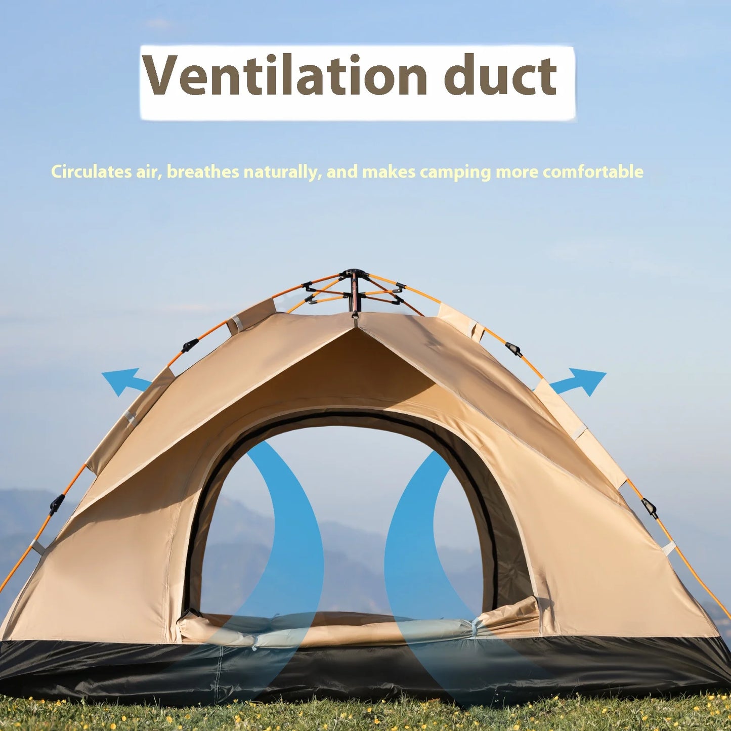 Pakicetus Portable 3-4 Person Instant Golden Tent