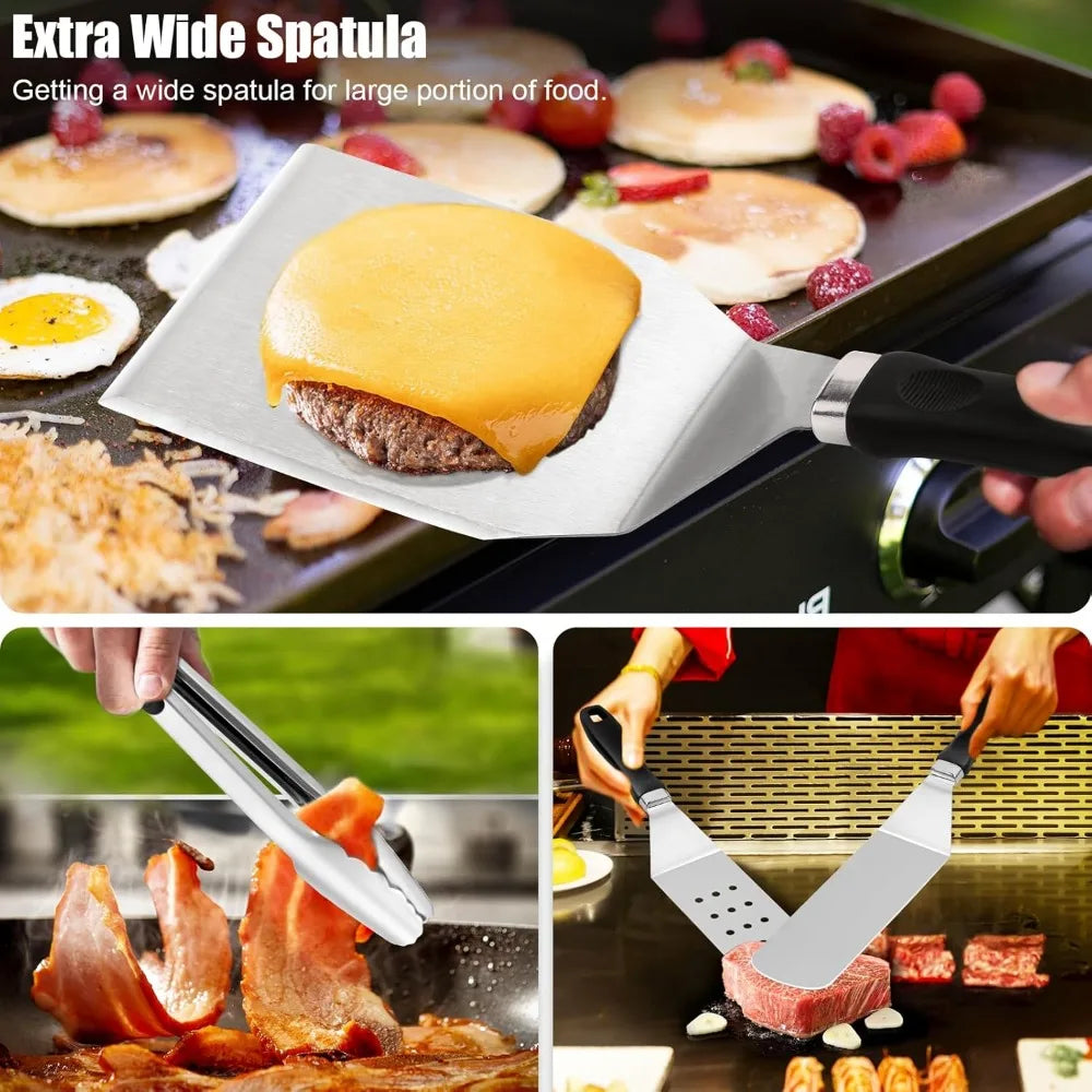NBVCX 27-Piece Griddle Tool Kit With Spatula And Patty Maker