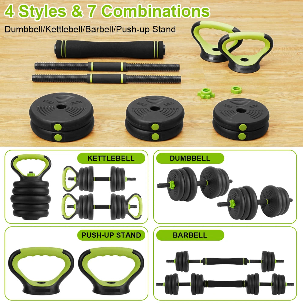 TWISTER.CK Adjustable Dumbbells 4 In 1 Home Gym Set