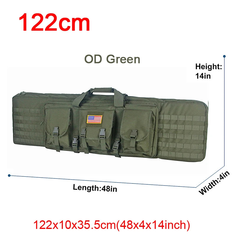 LQARMY Tactical Double Rifle Case With MOLLE Bag