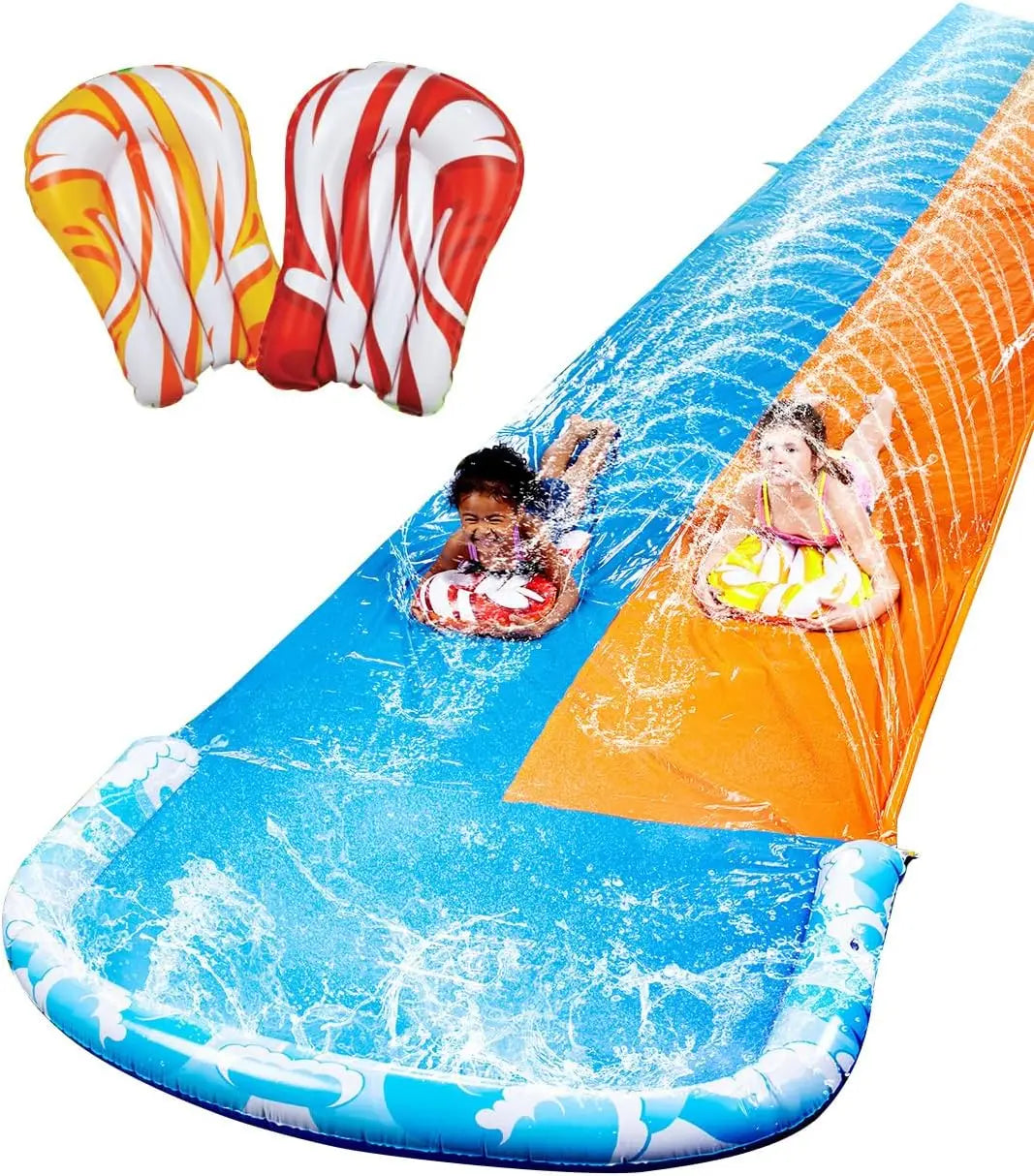 Joyfy Dual Racing Lanes Inflatable Water Slide