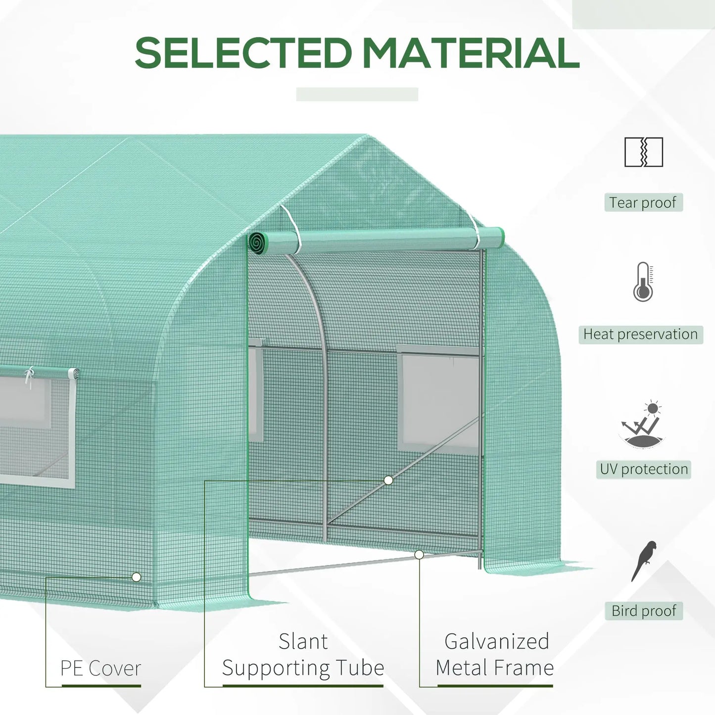 Outsunny Metal Frame Garden Greenhouse